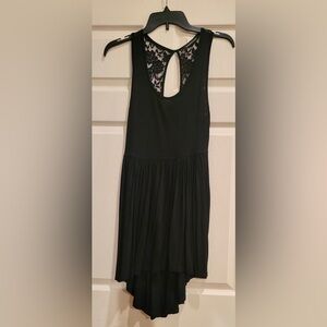Black Lace Back High-Low Tank Dress size Small